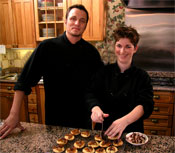 Personal Chefs Ben and Anna at the historic Savannah hotel mansion  Hamilton Turner Inn, Historic Savannah GA