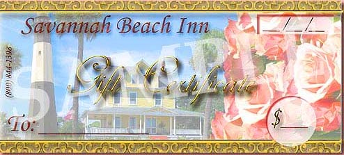 savannah bed and Breakfast Gift Certificates